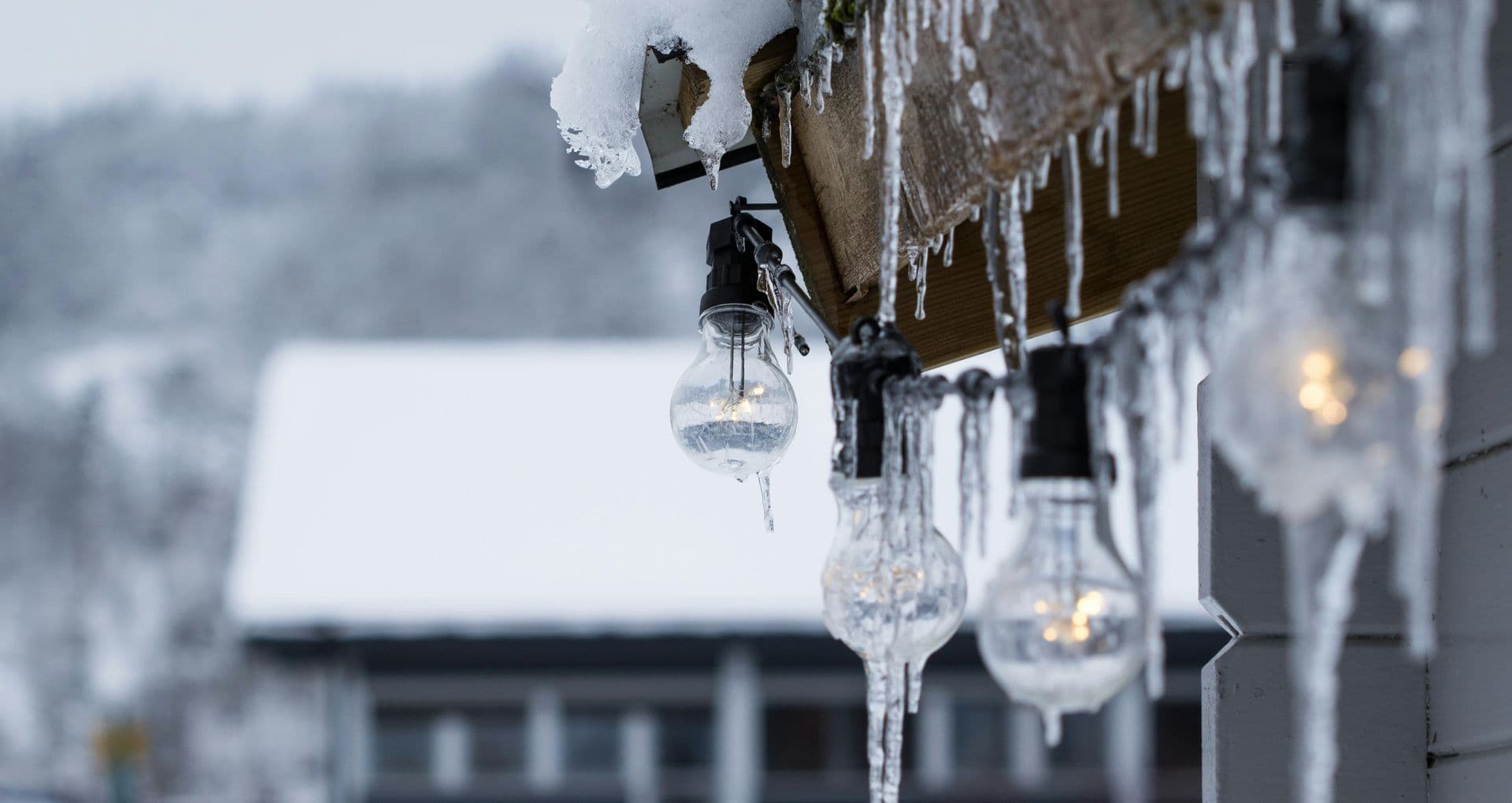 frozen lights and gutters